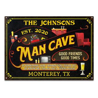 Man Cave All Use A Good Laugh Custom Metal Sign - Gift - Thegiftio UK