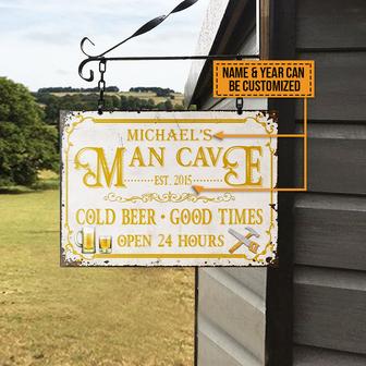 Personalized Man Cave Cold Beer Good Time Custom Metal Sign - Thegiftio UK