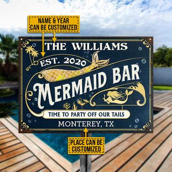 Personalized Mermaid Bar Party Off Metal Sign - Gift for Her - Thegiftio UK