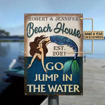 Mermaid Beach House Go Jump Custom Metal Sign - Gift - Thegiftio UK