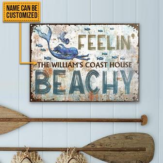 Mermaid Feelin Beachy Custom Metal Sign - Gift for Friends - Thegiftio UK