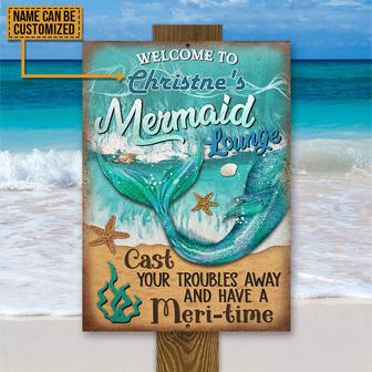 Mermaid Lounge Welcome Personalized Sign - Gift for Friends - Thegiftio UK