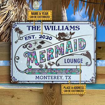 Mermaid Sassy Salty By Choice Custom Metal Sign - Gift - Thegiftio UK