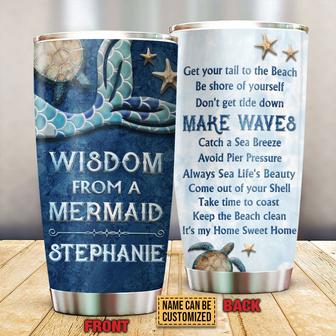 Mermaid Wisdom Personalized Tumbler - Gift for Mermaids - Thegiftio UK