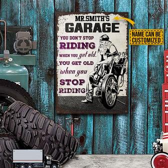 Motorcycling Get Old Custom Metal Sign - Gift for Bikers - Thegiftio UK