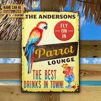 Parrot Lounge Fly On In Custom Metal Sign - Gift for Friends - Thegiftio UK