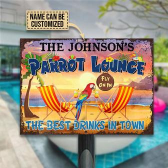 Parrot Tiki Bar Personalized Metal Sign - Gift for Friends - Thegiftio UK
