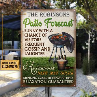 Personalized Patio Forecast Custom Metal Sign - Gift for BBQ - Thegiftio UK