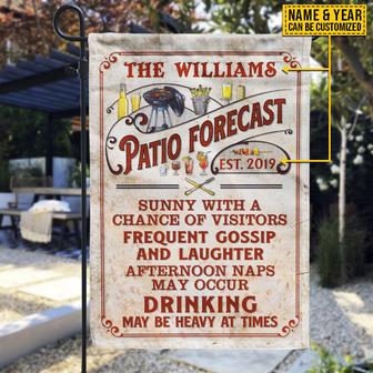 Personalized Patio Forecast Sunny With A Chance Flag - Gift - Thegiftio UK