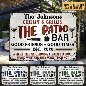 Personalized Patio Grilling Metal Sign - Gift for Home - Thegiftio UK