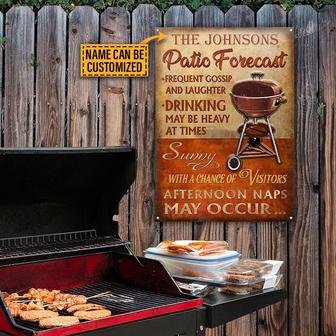 Personalized Patio Grilling Forecast Metal Sign - Gift - Thegiftio UK