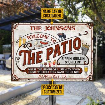 Listen To The Good Music Sippin Custom Metal Sign - BBQ Gift - Thegiftio UK