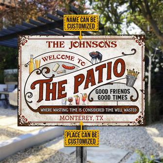 Red Where Wasting Time Custom Metal Sign - BBQ Lovers Gift - Thegiftio UK