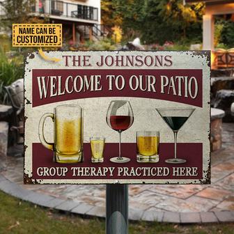Patio Group Therapy Custom Metal Sign - Gift for Friends - Thegiftio UK