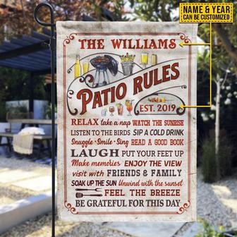Personalized Patio Rules Take A Nap Flag - Gift for Home - Thegiftio UK