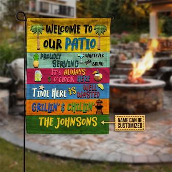 Personalized Patio Welcome Grilling Chilling Flag - Gift - Thegiftio UK