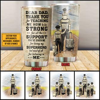 Pilot Dad And Child Thank You Custom Tumbler - Gift for Dad - Thegiftio UK