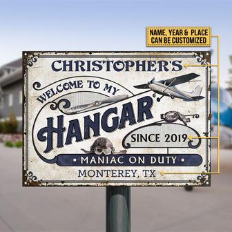 Pilot Hangar Maniac On Duty Custom Metal Sign - Thegiftio UK