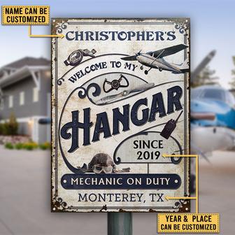Pilot Hangar Mechanic On Duty Custom Metal Sign - Thegiftio UK