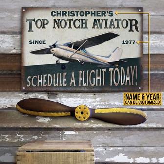Pilot Top Notch Aviator Custom Metal Sign - Gift for Pilots - Thegiftio UK