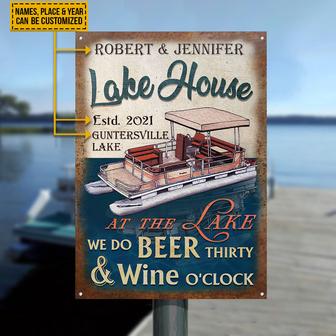Pontoon At The Lake Custom Metal Sign - Gift for Friends - Thegiftio UK