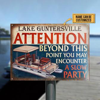 Pontoon Attention Slow Party Custom Sign - Gift for Friends - Thegiftio UK
