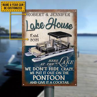 Pontoon Black Hide Crazy Custom Metal Sign - Gift for Friend - Thegiftio UK