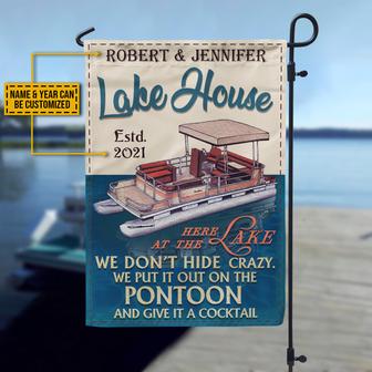 Pontoon Lake House Crazy Garden Custom Flag - Gift for Home - Thegiftio UK