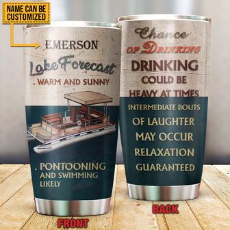 Pontooning Lake Forecast Custom Tumbler - Lake Lovers Gift - Thegiftio UK