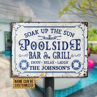 Personalized Pool Bar And Grill Custom Metal Sign - Gift - Thegiftio UK