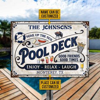 Soak Up The Sun Music Personalized Metal Sign - Pool Gift - Thegiftio UK