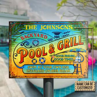 Grilling At Your Own Risk Custom Metal Sign - Gift for Home - Thegiftio UK