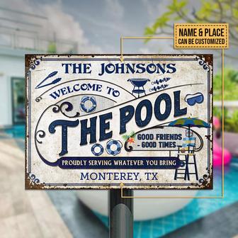 Welcome To The Pool Custom Metal Sign - Gift for Pool Lovers - Thegiftio UK