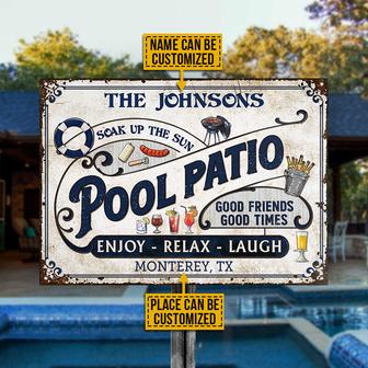 Soak Up The Sun Custom Metal Sign - Gift for Pool Lovers - Thegiftio UK