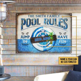Personalized Pool Rules Jump In Custom Metal Sign - Gift - Thegiftio UK