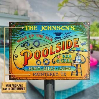 Personalized Pool Summer Vibe Custom Metal Sign - Home Gift - Thegiftio UK
