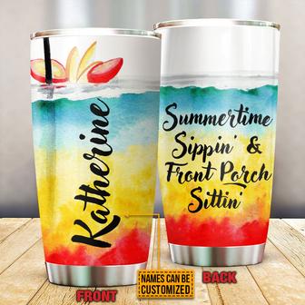 Personalized Porch Summertime Sippin Custom Tumbler - Gift - Thegiftio UK