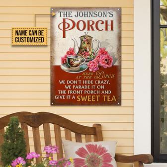 Personalized Porch Tea Here Custom Metal Sign - Home Gift - Thegiftio UK