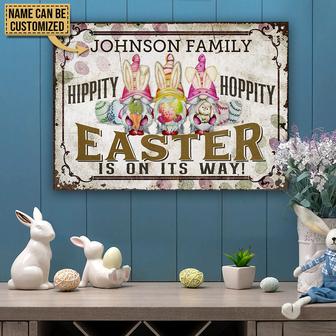Hippity Hoppity Personalized Metal Sign - Easter Gift - Thegiftio UK