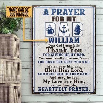 Sailor A Prayer Personalized Metal Sign - Gift for Dad - Thegiftio UK