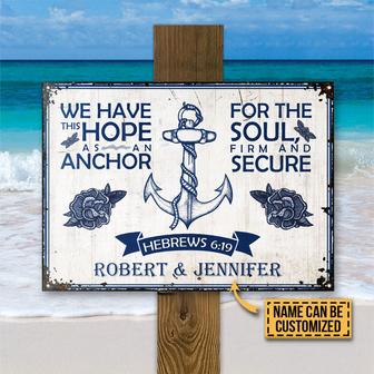 Sailor Anchor This Hope Custom Metal Sign - Gift for Friends - Thegiftio UK