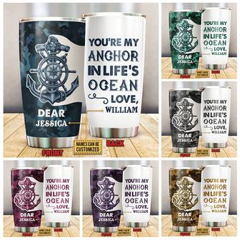 Sailor Camo My Anchor Custom Tumbler - Gift for Sailors - Thegiftio UK
