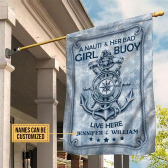 Personalized Sailor Nauti Girl Flag - Gift for Sailors - Thegiftio UK