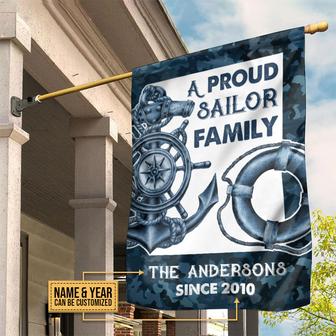 Personalized Sailor Proud Family Flag - Gift for Sailors - Thegiftio UK