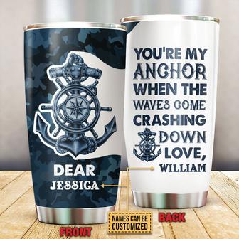 Personalized Sailor Waves Custom Tumbler - Gift for Sailors - Thegiftio UK
