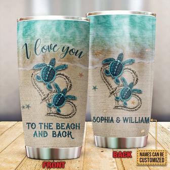 Personalized Sea Turtle Beach And Bach Custom Tumbler - Gift - Thegiftio UK