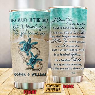I Choose You To Love Personalized Tumbler - Gift for Couples - Thegiftio UK