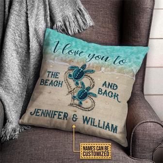 I Love You Sea Turtle Personalized Pillow - Gift for Couples - Thegiftio UK