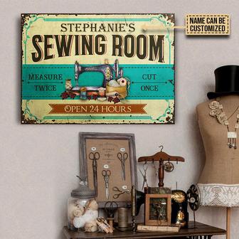 Sewing Room Personalized Metal Sign - Gift for Crafters - Thegiftio UK