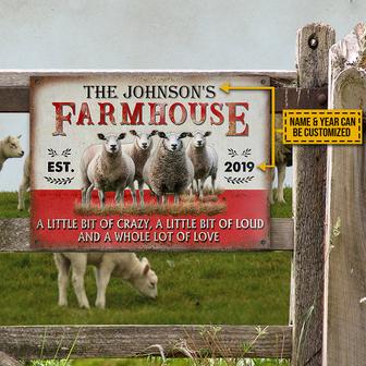 A Little Bit Of Sheep Custom Metal Sign - Gift for Farmhouse - Thegiftio UK